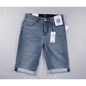 NWT Curve Appeal Concealed Comfort Waist Denim Shorts Size 4/27